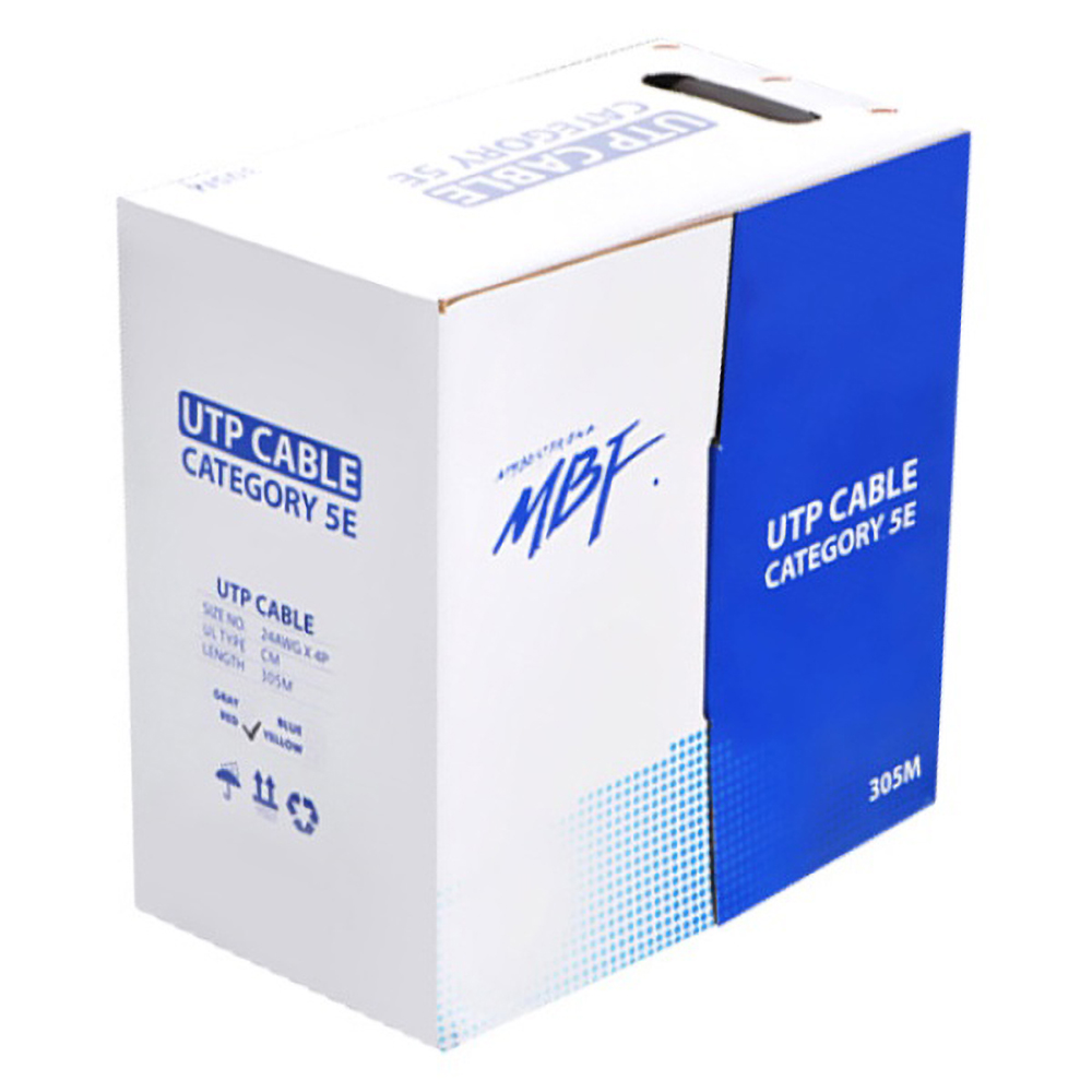 엠비에프 CAT.5e UTP 옥외용 제작형 랜케이블 박스 (MBF-C5E305BK, 블랙, 305m)_이미지