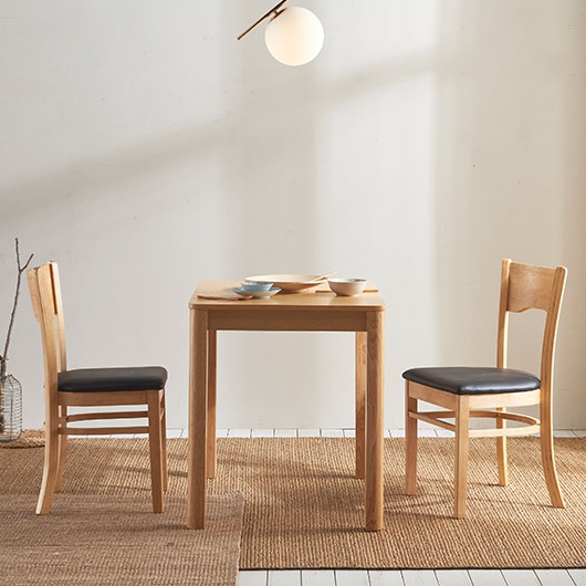 삼익가구 비엘라 원목 식탁 850 (의자2개)_이미지