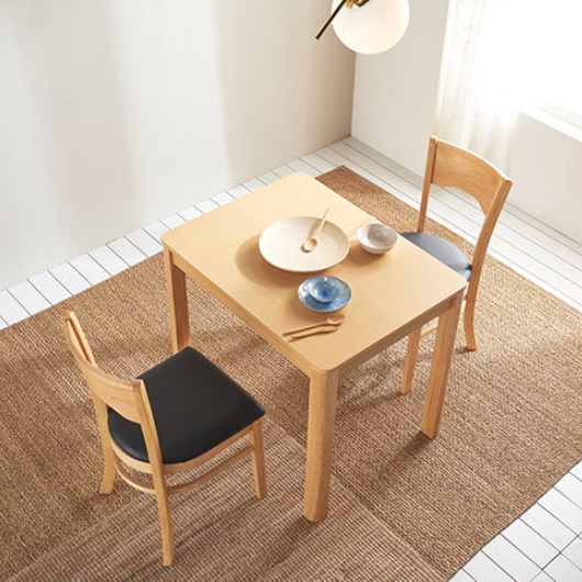 삼익가구 비엘라 원목 식탁 850 (의자2개)_이미지