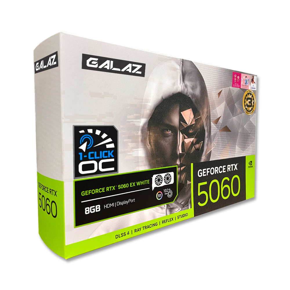 ������ GALAZ ������ RTX 5060 EX WHITE OC D7 8GB
