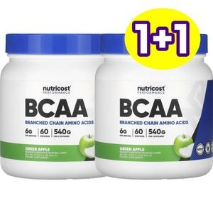 뉴트리코스트 퍼포먼스 BCAA 그린애플 마티니 540g (2개)