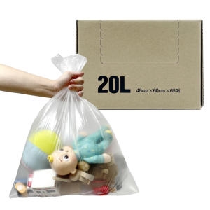 에브리홈 항균 분리수거 비닐봉투 20L 롤박스팩 65매 (1개(65매))_이미지