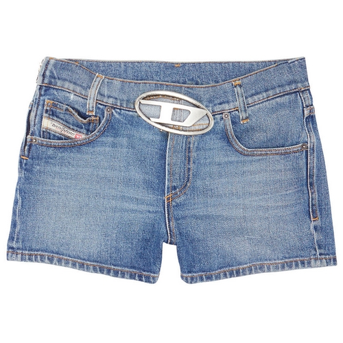 디젤 D 로고 버클 데님 쇼츠 A10850 0LICI