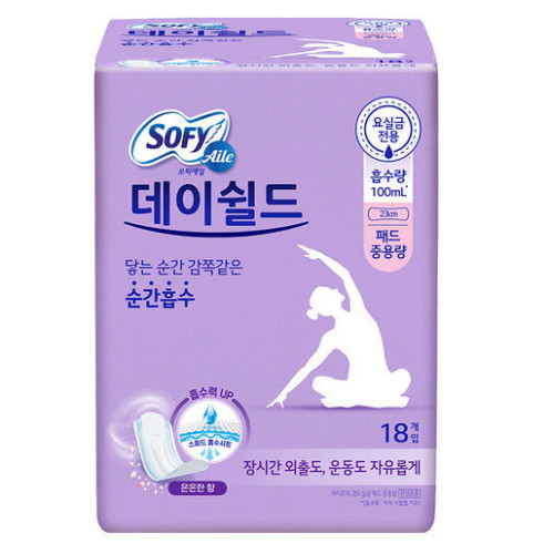 에일 데이쉴드 패드 중용량 18개