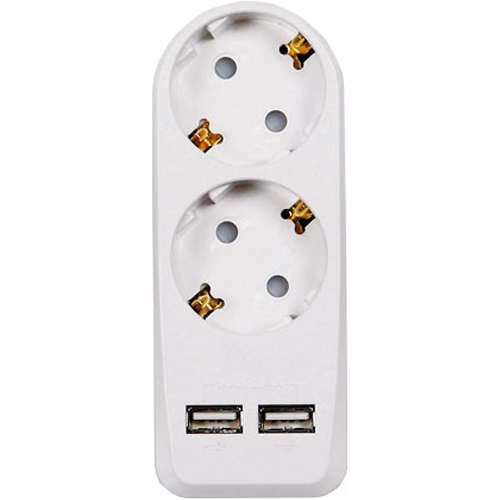두남 써보니 2구 2포트 USB 멀티탭 화이트_이미지