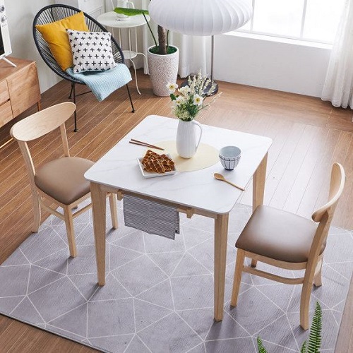 보니애가구 제니 12T 통세라믹 식탁 800 (의자2개)_이미지