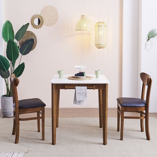 보니애가구 제니 12T 통세라믹 식탁 800 (의자2개)_이미지