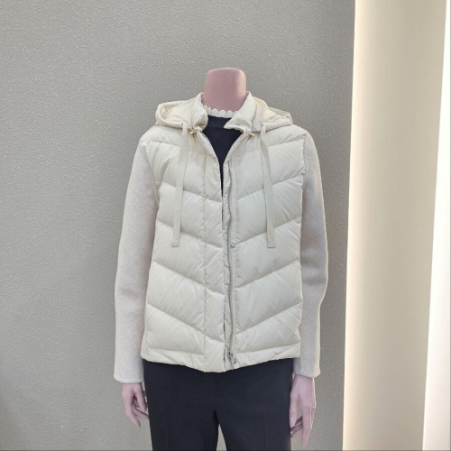 꼼빠니아 모직배색 덕다운 패딩 재킷 CAEW1-WIH200_IC