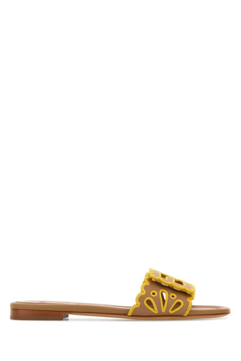 ��� Camel leather Baguette slippers 8R8979AWLA F1VP1 MULTICOLOURED 16JP1