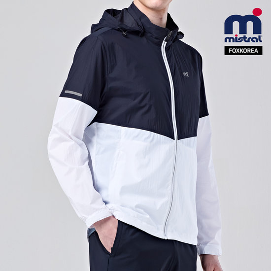 미스트랄 남녀공용 투톤 스판 바람막이 NAVY SPJKS662762