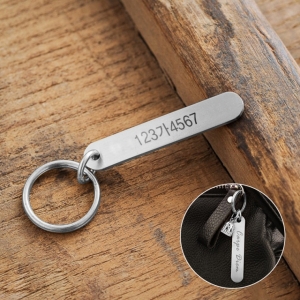 각인 메탈 실버 키링 펜던트 참 RD10283_이미지
