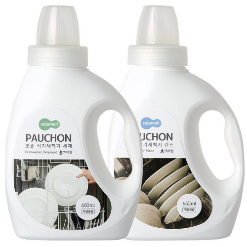 티엠로직스 세제몰 ㅤ뽀숑 식기세척기 세제 650ml + (린스 650ml) (1세트)_이미지