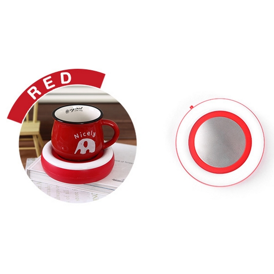 디자인에버 파스텔 USB 컵 온열스토브 워머 (레드)