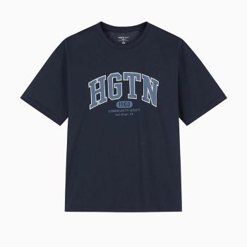 행텐 틴즈 동백01 로고 빅 레터 반팔 티셔츠_네이비 14570-031-405-31-097 E47392089