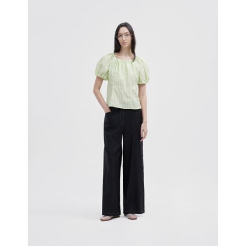 쥬크 여성 밴딩 셔링 블라우스 Z252MSC018