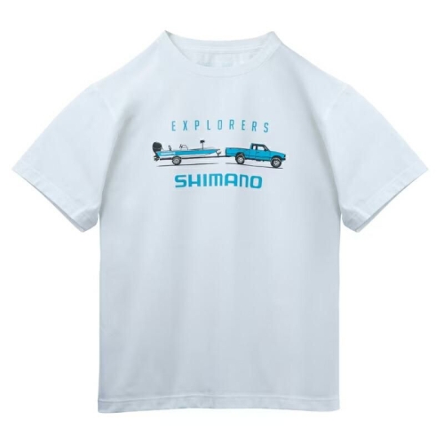 시마노 티셔츠 드라이그래픽티셔츠 SH-023Z 익스플로러즈화이트_이미지