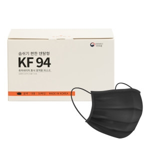 퓨어네이처 국산 KF94 덴탈마스크 블랙 대형 50매입_이미지