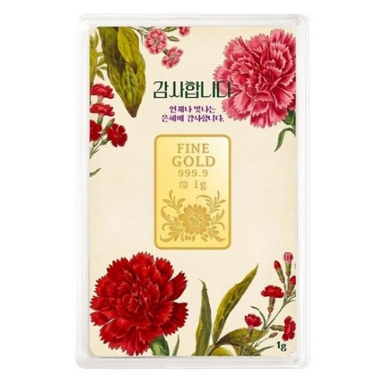 골드앤 순금 플로라 카네이션 골드바 1g (1개)