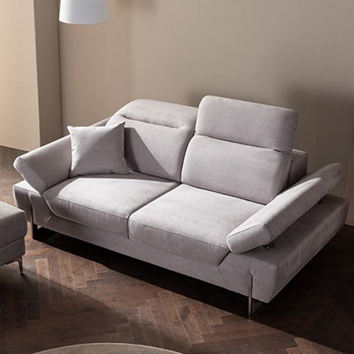 삼익가구 비비안 헤드틸팅 아쿠아텍스 패브릭 소파 3인용 (스툴포함)_이미지