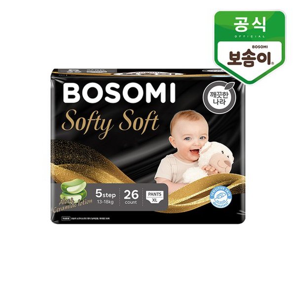 깨끗한나라 보솜이 소프티소프트 팬티 기저귀 특대형-공용 (26매)