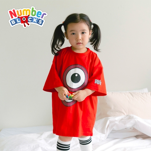 가베가족 넘버블록스 반팔 티셔츠 빨강 KS8901