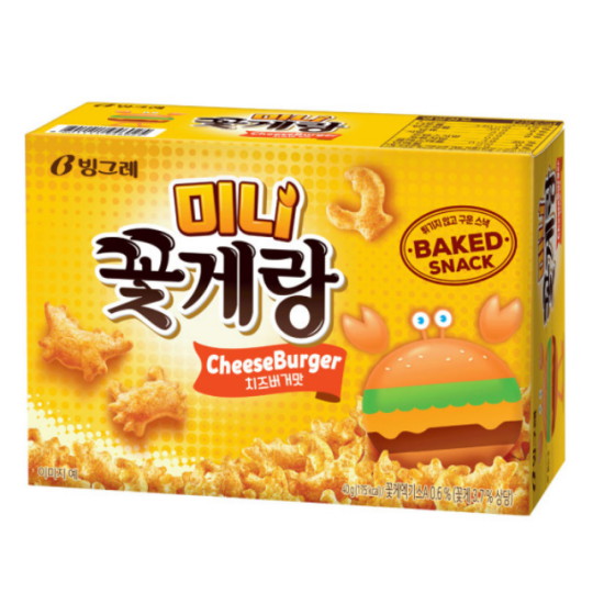 빙그레 미니 꽃게랑 치즈버거맛 40g