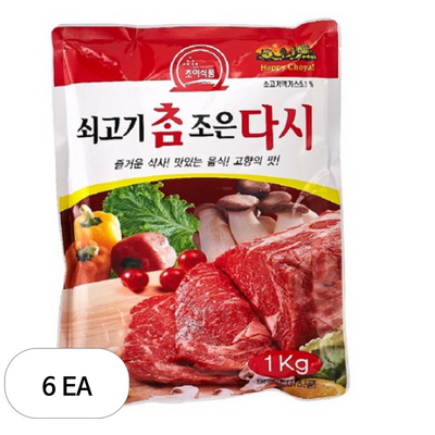 초야식품 쇠고기 참조은 다시 1kg (6개)