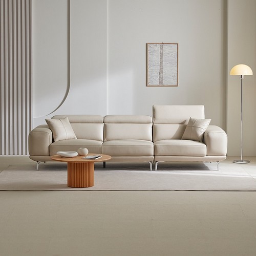 벨로씨 까사미아 럭스 천연가죽 소파 4인용 (스툴별도)