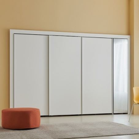 한샘 바이엘 소프트 슬라이딩 붙박이장 거울선반형 (350cm)_이미지