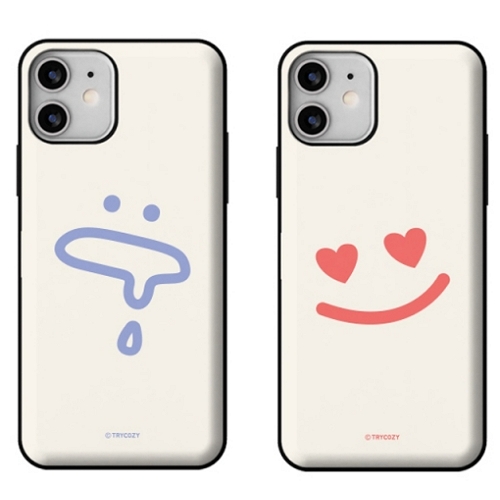 아이콘팜 갤럭시A53 빅 와글와글 카드도어 범퍼 케이스