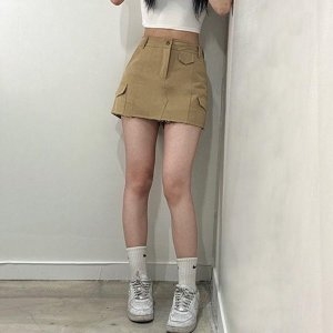 Y2K ī�� ���� ġ�� ���� �̴� ª�� �� ��ĿƮ/2color WF84D05