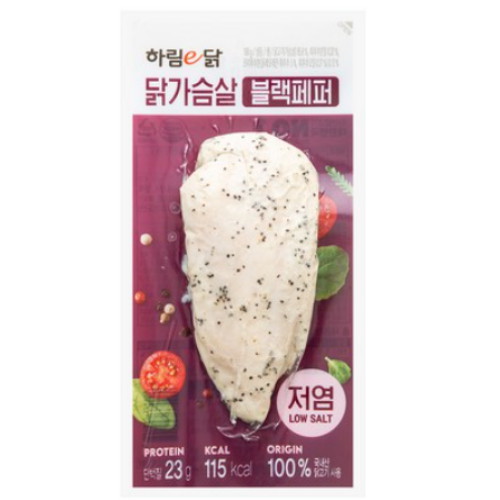 하림 하림이닭 닭가슴살 블랙페퍼 저염 100g (3개)_이미지