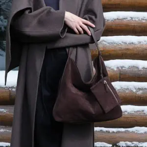 로서울 Pulpy hobo bag Suede Umber 795956