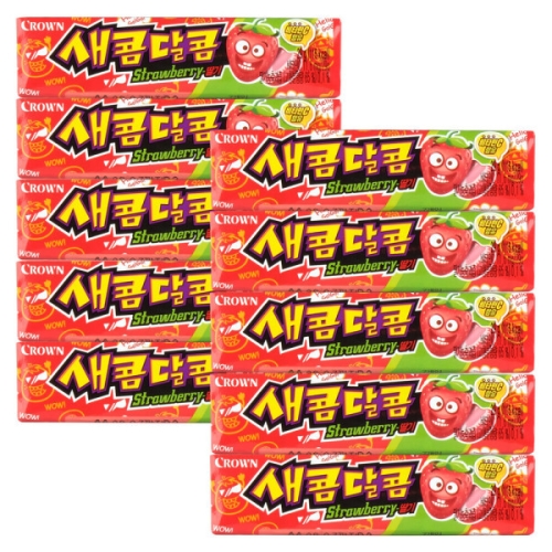 크라운제과 새콤달콤 딸기 29g (10개)_이미지
