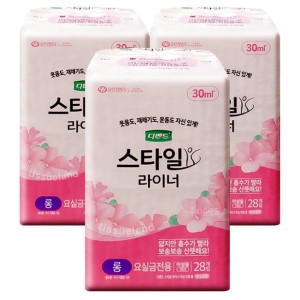 디펜드 스타일 라이너 여성용 무향 롱 28개 (3팩(84개))_이미지
