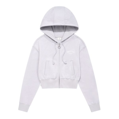 커버낫 COVERNAT WOMAN 우먼 아치 클로버하트 크롭 후디 집업 Light Purple CO2401HZ70TP 284120_이미지