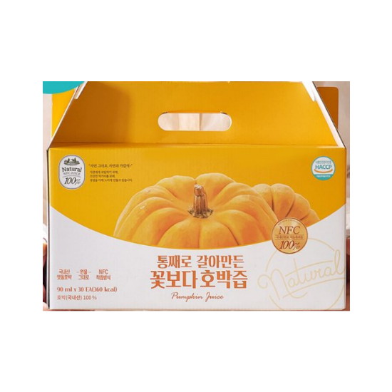 유기농마루 통째로 갈아만든 꽃보다 호박즙 90ml 30포 (3개)