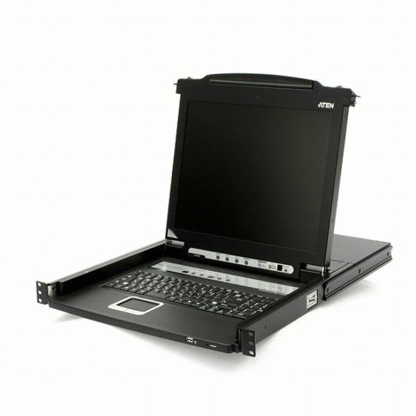 ATEN 8��Ʈ Slideaway LCD KVM ����ġ (CL5708N, 19��ġ LCD)