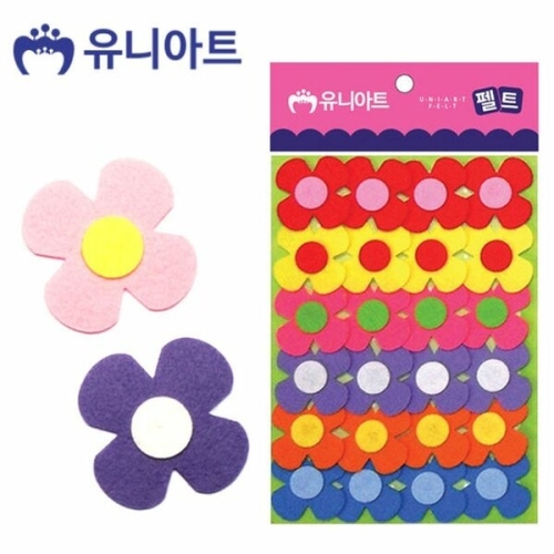 유니아트 n8132D675C8 펠트 데코꽃 소 24pcs 45mm P0000CMI_이미지