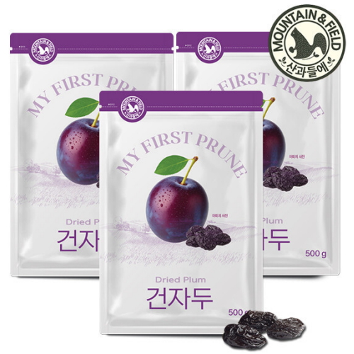 산과들에 건자두 500g (3개)_이미지