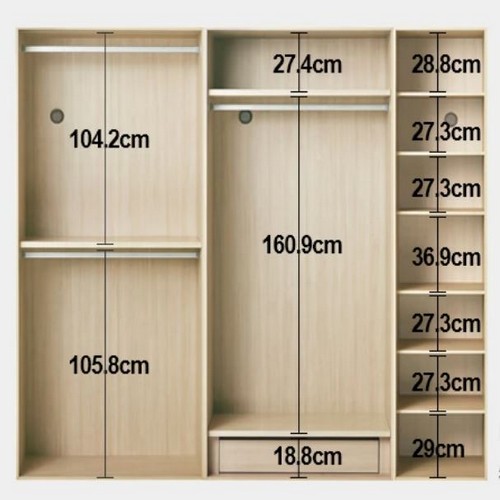 한샘 아트월 대칭형 선반형 옷장세트 2500_이미지