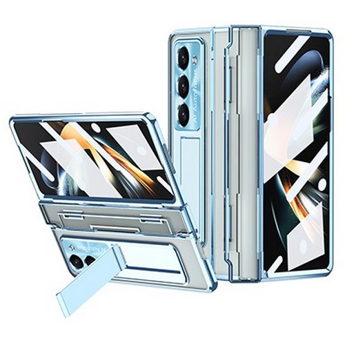 테일즈 갤럭시Z 폴드6 클리어 거치형 글라스 힌지보호 아머 팬텀 풀 케이스_이미지