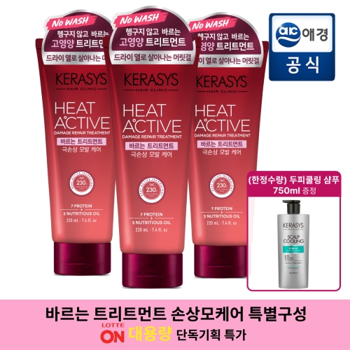 케라시스 히트액티브 극손상 바르는 트리트먼트 220ml (3개)_이미지
