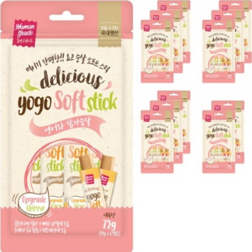 미소 요고 소프트 스틱 연어와 닭가슴살 72g (12g x 6p) (12개)_이미지
