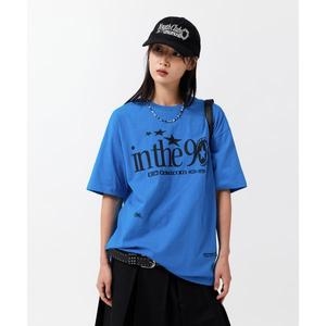  오드스튜디오 ODDSTUDIO 인 더 나인티스 그래픽 오버핏 티셔츠 CYAN OO5무르 MURT110CY 128463