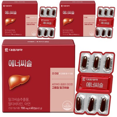 대웅제약 에너씨슬 밀크씨슬 비타민B컴플렉스 테아닌 60정 (3개)_이미지