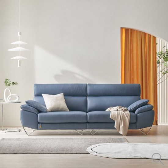 리버티 전체 천연통가죽 소파 4인용