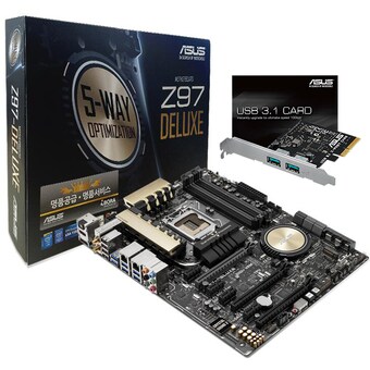 ASUS Z97-DELUXE + USB3.1 CARD 아이보라