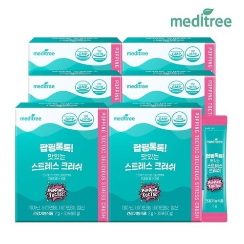 메디트리 팝핑톡톡 맛있는 스트레스 크러쉬 30포 (6개)