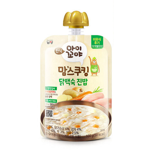 남양유업 맘스쿠킹 닭백숙 진밥 100g (1개)_이미지
